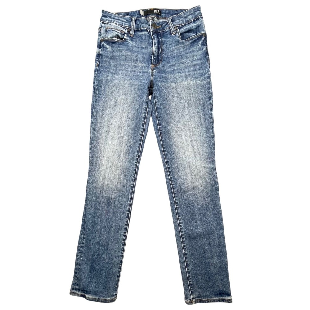 Kut from the Kloth Blue Reese Straight Leg Jeans Women Size 0L